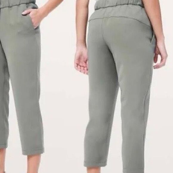 Lululemon Gray Sage On The Fly Pants Size 10 - Picture 2 of 10